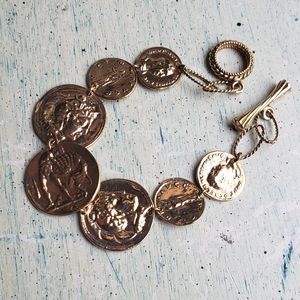 Turkish gold coin bracelet